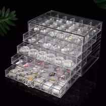 WILL 120 Grades Acrílico Transparente Unha Display Organizador Maquiagem Joias Nail Art esmética Display Rack Gaveta Caixas Organizadores