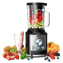 Willz High Speed Kitchen Countertop Blender para Sucos, Shakes, Smoothies - Ice Crush & Pulse Functions, 60oz, Preto