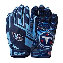 WILSON NFL Stretch Fit Football Gloves - Tennessee-Youth (WTF9327TN)