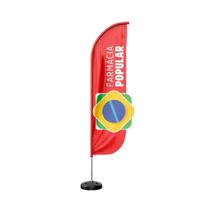 Wind Banner 3D Kit Completo Dupla Face Modelo Pena Temas