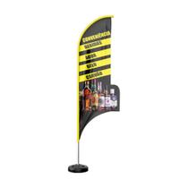 Wind Banner 3D Kit Completo Dupla Face Modelo Vela Temas