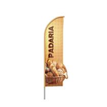 Wind Banner 3D Padaria Dupla Face Com Haste 220X70Cm