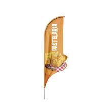 Wind Banner 3D Pastelaria Dupla Face Com Haste 220X70Cm