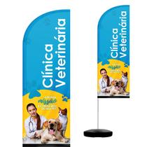 Wind Banner Completo 2,10m Clínica Veterinária