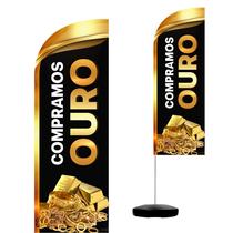 Wind Banner Completo 2,10m Compramos Ouro