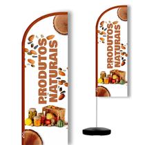 Wind Banner Completo 2,10m Produtos Naturais