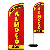 Wind Banner Completo 2,10m Servimos Almoço Wind Banner Completo 2,10m Servimos Almoço
