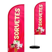 Wind Banner Completo 2,10m Sorvetes Wind Banner Completo 2,10m Sorvetes