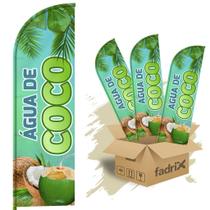 Wind Banner Dupla Face 3mt Água de Coco Kit C/ 3unds Wind Banner Dupla Face 3mt Água de Coco Kit C/ 3unds