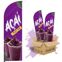 Wind Banner Dupla Face 3mt Completo Açaí M3 - Kit C/ 2unds Wind Banner Dupla Face 3mt Completo Açaí M3 - Kit C/ 2unds