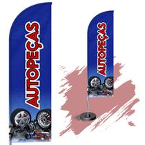 Wind Banner Dupla Face 3mt Completo Autopeças M2