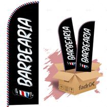 Wind Banner Dupla Face 3mt Completo Barbearia Kit C/ 2unds - Fadrix
