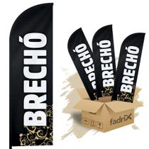 Wind Banner Dupla Face 3mt Completo Brechó Kit C/ 3unds