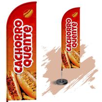 Wind Banner Dupla Face 3mt Completo Cachorro Quente Wind Banner Dupla Face 3mt Completo Cachorro Quente