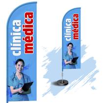 Wind Banner Dupla Face 3mt Completo Clínica Médica Wind Banner Dupla Face 3mt Completo Clínica Médica