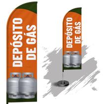 Wind Banner Dupla Face 3mt Completo Depósito de Gás