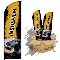 Wind Banner Dupla Face 3mt Completo Insulfilm Kit C/ 2unds Wind Banner Dupla Face 3mt Completo Insulfilm Kit C/ 2unds