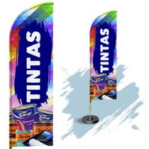 Wind Banner Dupla Face 3mt Completo Loja de Tintas