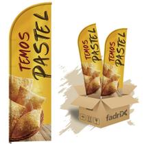 Wind Banner Dupla Face 3mt Completo Pastel Kit C/ 2unds