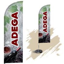 Wind Banner Dupla Face 3mt Completo Personalizado Adega
