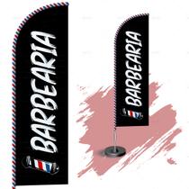Wind Banner Dupla Face 3mt Completo Personalizado Barbearia - Fadrix