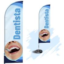 Wind Banner Dupla Face 3mt Completo Personalizado Dentista