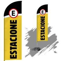 Wind Banner Dupla Face 3mt Completo Personalizado Estacione
