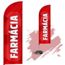 Wind Banner Dupla Face 3mt Completo Personalizado Farmácia