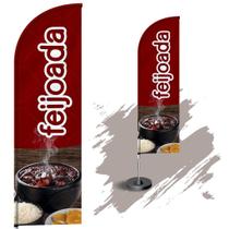 Wind Banner Dupla Face 3mt Completo Personalizado Feijoada