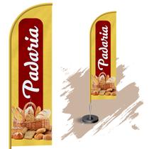 Wind Banner Dupla Face 3mt Completo Personalizado Padaria Wind Banner Dupla Face 3mt Completo Personalizado Padaria