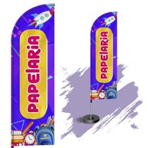 Wind Banner Dupla Face 3mt Completo Personalizado Papelaria