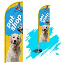 Wind Banner Dupla Face 3mt Completo Pet Shop