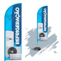 Wind Banner Dupla Face 3mt Completo Refrigeração