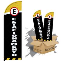 Wind Banner Dupla Face 3mt Estacionamento Kit C/ 2unds