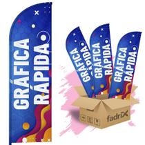 Wind Banner Dupla Face 3mt Gráfica Rápida Kit C/ 3unds