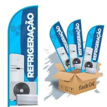 Wind Banner Dupla Face 3mt Refrigeração Kit C/ 3unds