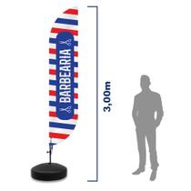 Wind Banner (flag Banner) 3 Metros Barbearia - Completo M1 - Gobanners