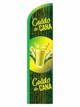 Wind Banner Só A Bandeira Dupla Face 2m Caldo De Cana (Só o Tecido)
