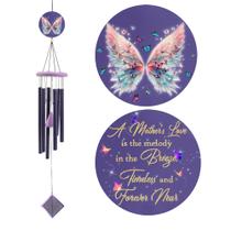Wind Chime JMSuertes Purple Butterfly, 81 cm, presente para mamãe Wind Chime JMSuertes Purple Butterfly, 81 cm, presente para mamãe