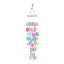 Wind Chime MUMTOP Colorful Capiz Shell, decoração ao ar livre Wind Chime MUMTOP Colorful Capiz Shell, decoração ao ar livre
