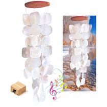 Wind Chimes Bellaa 69 cm Capiz Seashell Wood Outdoor Wind Chimes Bellaa 69 cm Capiz Seashell Wood Outdoor