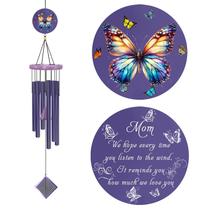 Wind Chimes JMSuertes Purple Butterfly 81 cm Dia das Mães Wind Chimes JMSuertes Purple Butterfly 81 cm Dia das Mães
