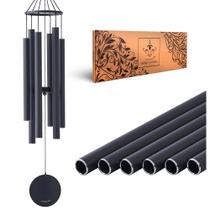 Wind Chimes Vanquer Deep Tone 38" Outdoor Black