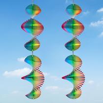 Wind Spinner Aoedelyart Rainbow Wave em aço inoxidável 18 cm Wind Spinner Aoedelyart Rainbow Wave em aço inoxidável 18 cm