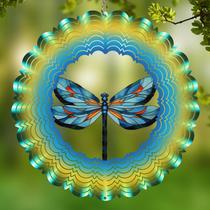 Wind Spinner Cawalap Dragonfly 3D 30cm em aço inoxidável