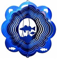 Wind Spinner dakotasteelart Walleye de aço inoxidável 30cm azul Wind Spinner dakotasteelart Walleye de aço inoxidável 30cm azul