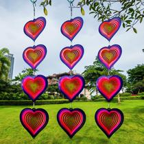 Wind Spinner DJUAN Heart Outdoor Garden Decor em aço inoxidável