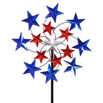 Wind Spinner Exhart Star Spangled Metal 53x18x211 cm Wind Spinner Exhart Star Spangled Metal 53x18x211 cm