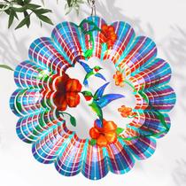 Wind Spinner Hippolytusiart Hummingbird em aço inoxidável 30cm Wind Spinner Hippolytusiart Hummingbird em aço inoxidável 30cm