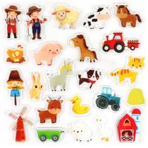 Window Cling Tevxj Farm Animals para crianças, avião doméstico, 23 unidades Window Cling Tevxj Farm Animals para crianças, avião doméstico, 23 unidades